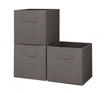 Набор коробов для хранения Casa серый, 3шт., 30*30*30 см#2111266