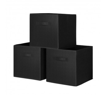 Набор коробов для хранения Casa черный, 3 шт, 30*30*30 см#2111267