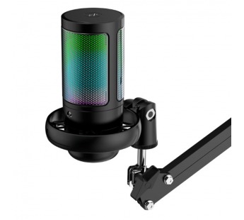 Игровой стрим микрофон Space GMC 550 USB, RGB, стойка, провод 1.8 м#2111638
