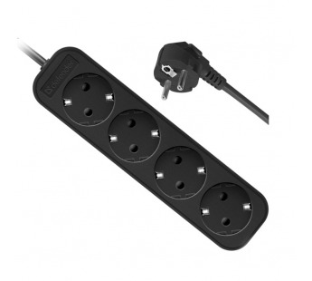 Удлинитель с заземлением M430 3.0 м, 4 розетки, черный#2111286