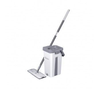 Набор для уборки со шваброй CM-401 серый, ведро 5л, 2 насадки#2111293