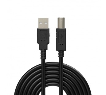 USB кабель USB 2.0 AM-BM 30AWG, никель, 5м#2111341