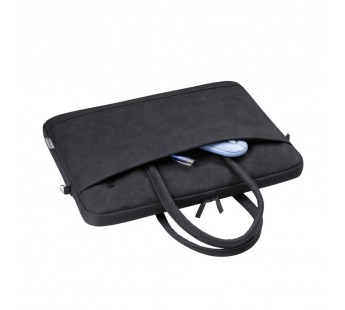 Сумка для ноутбука Trendy 15-16" PU кожа, черный, карман#2111322