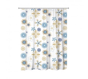Штора для ванной Charm Eco-01 180x180cм,70г/м2, цветы#2111319