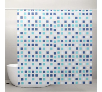 Штора для ванной Geometry Eco-02 180x180cм,70г/м2, квадрат,цвет#2116701