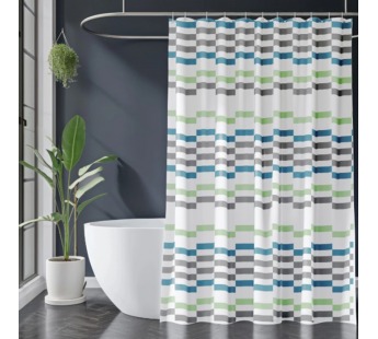 Штора для ванной Geometry Eco-04 180x180cм,70гм2,прямоугольники#2116699