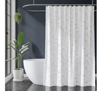 Штора для ванной Geometry L-01 180x200cм,90г/м2,треугольники#2116692