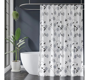 Штора для ванной Nature Eco-02 180x180cм,70г/м2, вьюнок#2116696