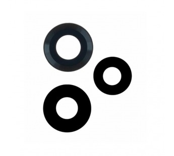 Стекло камеры для Xiaomi Poco X5 Pro 5G (22101320G) (комплект 3 шт.) Черный#2135165