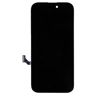 Дисплей для iPhone 15 (A3090) в сборе с тачскрином Черный - (Hard OLED) Стандарт (площадка под IC)#2121306