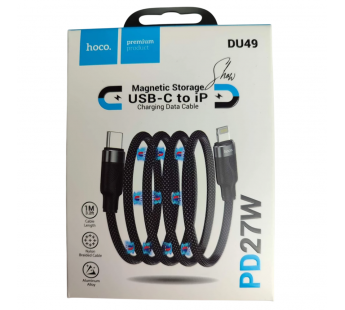 Кабель Lightning - Type-C HOCO DU49 (27W/1m/текстиль) черный#2117847