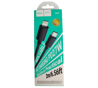 Кабель Lightning - Type-C HOCO X88 (20W/2m) черный#2117826