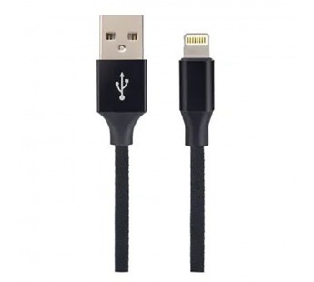USB кабель шт.USB (A) - шт.Lightning 2,0м, 2,0A, чёрный I4317 "Perfeo"#2117834