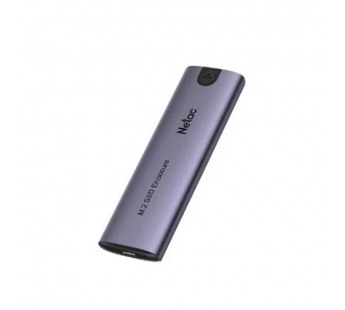 Внешний корпус Netac WH51 для M.2 SATA SSD, алюминий серый (док-станция USB Type C со встроенным боксом для M.2 SATA устройств)#2135135