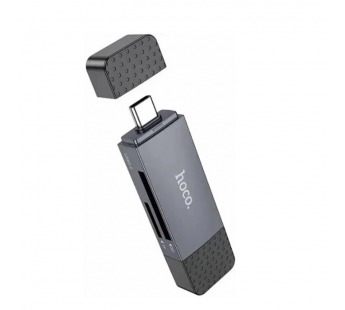 Кардридер HOCO HB45 Spirit, USB/Type-C 2.0, пластик, TF/ SD карта, цвет: серый (1/50/200)#2116766