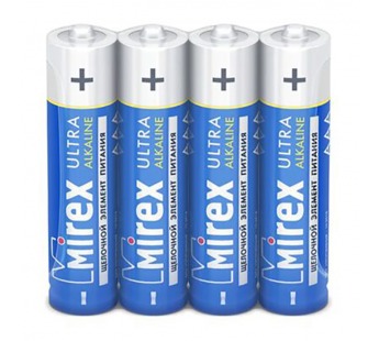 Элемент питания Mirex R03 / AAA 1,5V  4 шт (4/60/2400), shrink#2116229