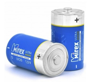 Элемент питания Mirex LR20 / D 1,5V  2 шт (2/12/96), ecopack#2111848