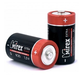 Элемент питания Mirex R20 / D 1,5V  2 шт (2/12/96), ecopack#2111847
