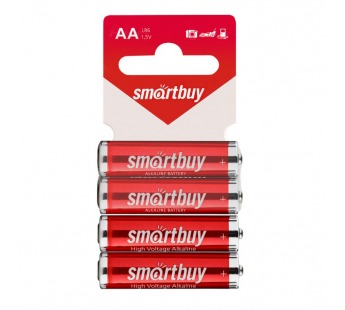 Батарейка алкалиновая с подвесом Smartbuy LR6/4SB (60/720) (SBBA-2A04SB)#2115030