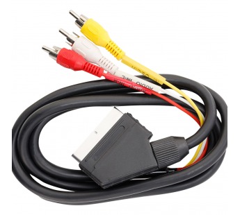 Кабель соединительный Smartbuy SCART - 3 RCA (M), 1,0 м, в пакете (KA-518-125)/25#2123135