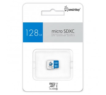 micro SDXC карта памяти Smartbuy 128GB UHS-I BLUE (без адаптеров)#2116762