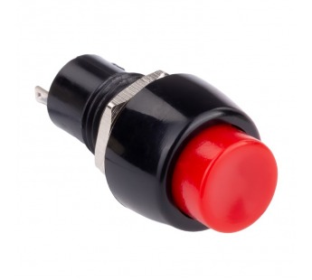 Выключатель-кнопка  без фиксации 250В 2А (2с) ON-OFF красная (SBE-06-S36nfr-rp)#2116653