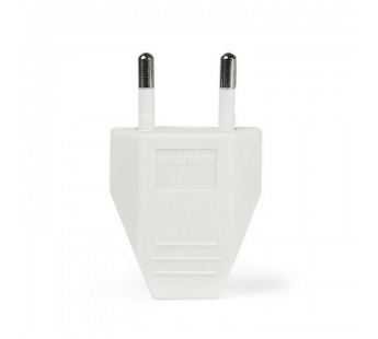 Вилка Smartbuy, плоская белая 6А 250В (SBE-2.5-P06-w)#2116335