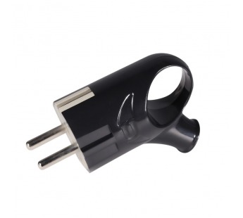 Вилка Smartbuy, с кольцом с заземлением черная 16А 250В (SBE-16-P03-b)/480#2116329