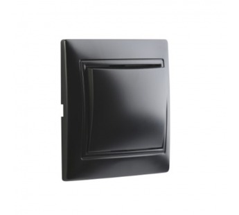 Выключатель 1-клавишный 10А черный, "Венера" (SBE-01b-10-SW1-0-c)#2116293