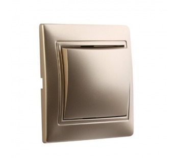 Выключатель 1-клавишный 10А шампань, "Венера" (SBE-01c-10-SW1-0-c)#2116294