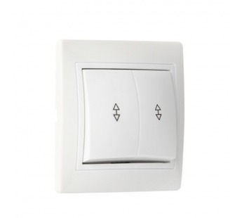 Выключатель проходной 2-клавишный 10А белый "Венера" (SBE-01w-10-SW22-0)#2116310