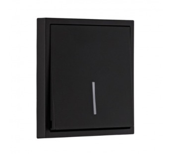 Выключатель 1-клавишный с индикатором 10А черный "Капелла" (SBE-09b-10-SW1-1)#2115831