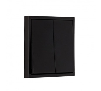 Выключатель 2-клавишный 10А черный "Капелла" (SBE-09b-10-SW2-0)#2115834