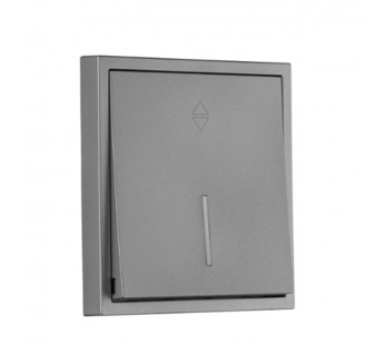 Выключатель проходной 1-клавишный с индикатором, 10А графит "Капелла" (SBE-09g-10-SW12-1)#2116276