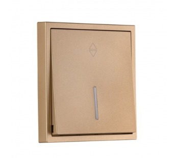 Выключатель проходной 1-клавишный с индикатором, 10А шампань "Капелла" (SBE-09c-10-SW12-1)#2116278