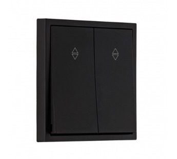 Выключатель проходной 2-клавишный 10А черный "Капелла" (SBE-09b-10-SW22-0)#2115047
