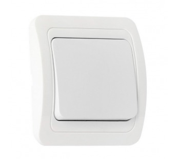 Выключатель 1-клавишный 10А белый "Марс" (SBE-02w-10-SW1-0)#2115050