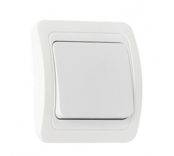 Выключатель 1-клавишный 10А белый, керамика "Марс" (SBE-02w-10-SW1-0-c)#2115051