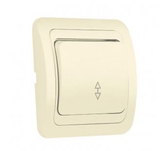 Выключатель проходной 1-клавишный 10А бежевый, керамика "Марс" (SBE-02i-10-SW12-0-c)#2115065
