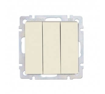 Выключатель 3-клавишный 10А бежевый "Нептун" (SBE-05i-10-SW3-0)#2115092