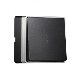 Выключатель проходной 1-клавишный 10А черный "Сириус" (SBE-07b-10-SW12-0)#2114987