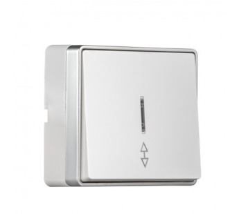 Выключатель проходной 1-клавишный с индикатором 10А белый "Сириус" (SBE-07w-10-SW12-1)#2114988