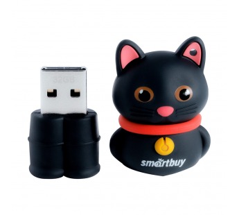 UFD 2.0 Smartbuy 064GB Wild series Котенок Черный (SB64GBCatK)#2112429