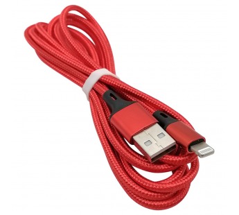 Кабель для зарядки и передачи данных S14 Lightning красн./черн., 3 А, 2 м, Smartbuy (iK-522-S14rb)#2111868