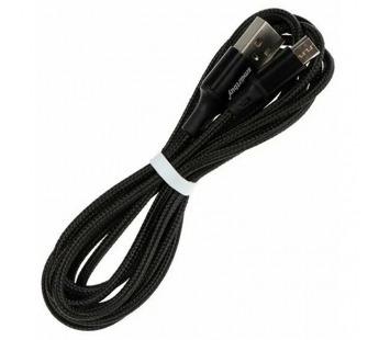 Кабель для зарядки и передачи данных S14 MicroUSB черный, 3 А, 2 м, Smartbuy (iK-22-S14b)#2111912
