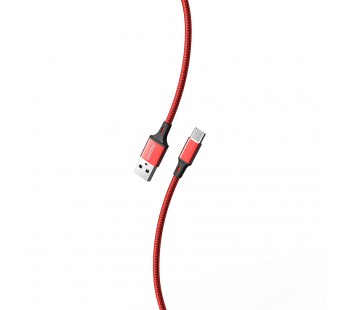 Кабель для зарядки и передачи данных S14 Type C красный/черн., 3 А, 2 м, Smartbuy (iK-3122-S14rb)#2111909