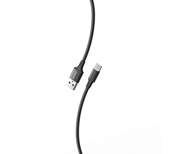Кабель для зарядки и передачи данных S14 Type C черный, 3 А, 1 м, Smartbuy (iK-3112-S14b)#2111907