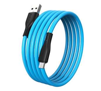 Кабель для зарядки и передачи данных S21 MicroUSB синий, 2.4 А, сил., 1 м, Smartbuy (iK-12-S21bb)#2111893