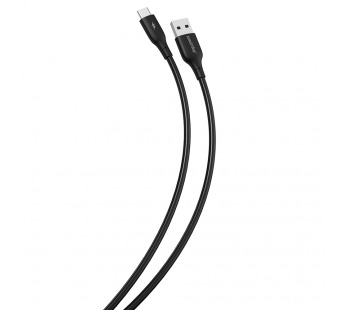 Кабель для зарядки и передачи данных S25 Type C черный, 3А, soarer,TPE,1 м, Smartbuy (iK-3112-S25b)#2111890