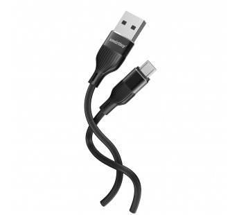 Кабель для зарядки и передачи данных S72 MicroUSB черный, 2.4 А, сил., 1м, Smartbuy (iK-12-S72b)#2112313